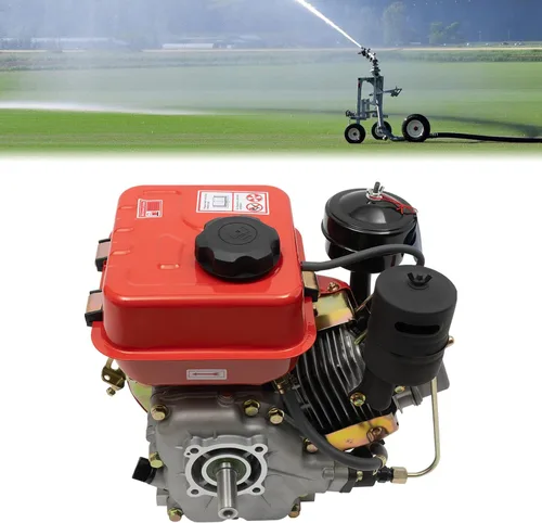 Vista 4 de Motor de gas de 4 tiempos 3HP, motor de gasolina de eje horizontal de 2.2 KW, motor de Go Kart único con cilindro de arranque manual, motor