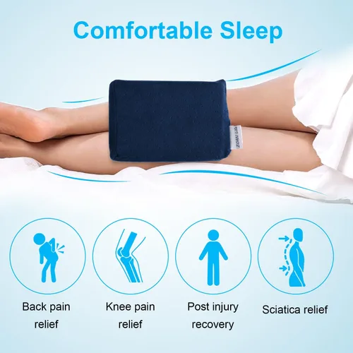 Vista 6 de ZOAN - Almohada de rodilla para dormir de lado, almohada de espuma viscoelástica para dormir de lado, almohada de rodilla para alivio del dolor