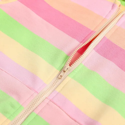 Vista 6 de Little Hand Sudadera con capucha para niñas y niños pequeños, de algodón, con cremallera, para 2-7T