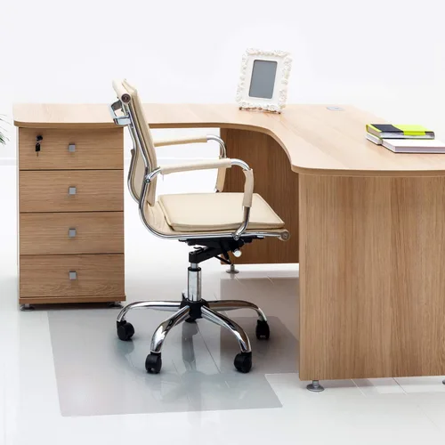 Vista 2 de Cleartex Advantagemat - Tapete de vinilo para silla de piso duro, 48 x 36 pulgadas, se envía plano, transparente