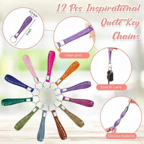 Vista 4 de Estune 36 Pcs Christian Bible Gifts Set Bulk Religious Scripture Notebooks Scripture Quote Inspirational Ballpoint Pens Verse Christmas Keychain