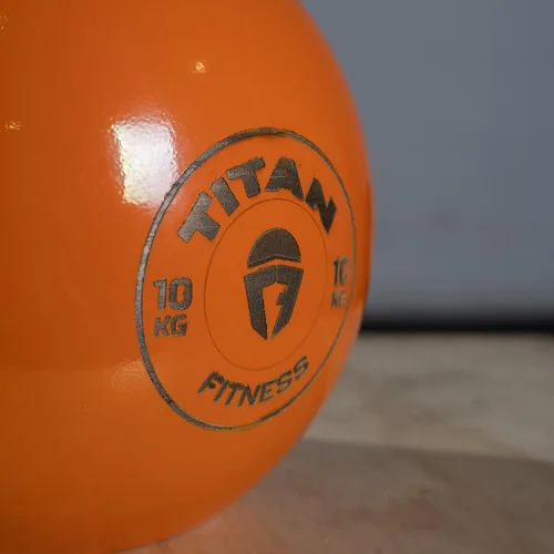 Vista 3 de Titan Fitness Pesa rusa de competencia, fundición de una sola pieza, marcas KG, entrenamiento de cuerpo completo