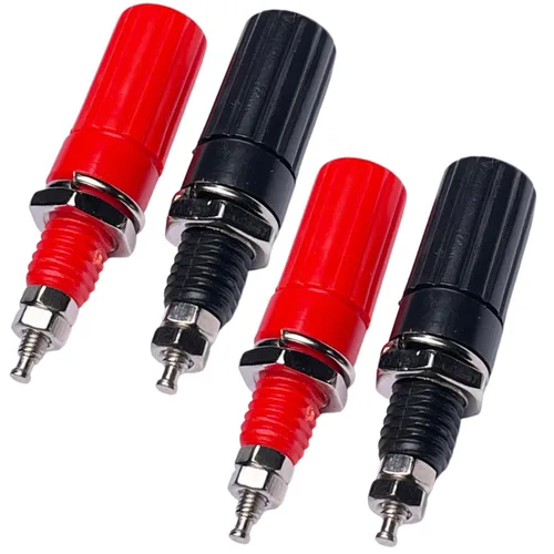 Vista 6 de CESS Conector de terminal de amplificador de poste de unión Banana Plug Jack Socket Panel/Conectores de montaje en chasis - Longitud: 1.8