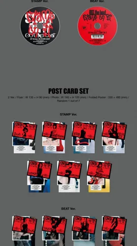 Vista 4 de GOT the beat Stamp On It 1st Mini Album Photobook+Postcard set+Photocard+Tracking STAMP Version