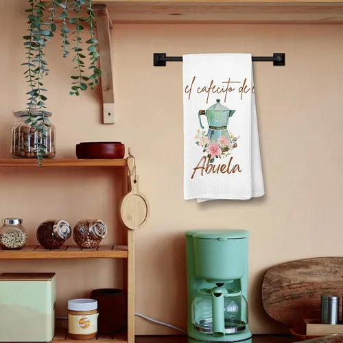 Vista 2 de Voatok Abuela Gifts - Toallas de cocina de café, regalos de Abuela para Navidad, cumpleaños de parte de nietos, toallas de mano para el mejor regalo
