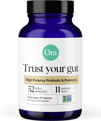 Vista 10 de Ora Organic Probióticos con prebióticos - Prebióticos veganos y probióticos para la salud digestiva Sin lácteos, sin gluten, para estómagos