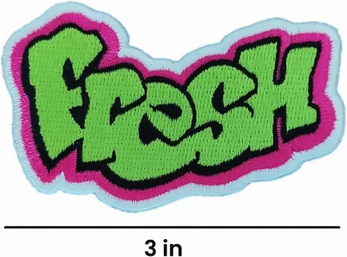Vista 6 de The Original Fresh Graffiti Patch, 90s Hierro/Coser, 3 pulgadas - Parche fresco totalmente bordado (3 pulgadas)