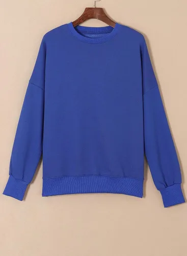Vista 171 de SHEWIN Sudadera casual de manga larga con cuello redondo para mujer, ligera, holgada