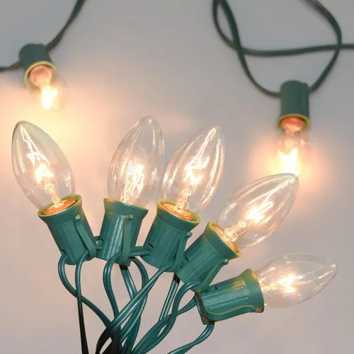 Vista 17 de C7 Luces de Navidad para Exteriores 25 Pies Luces de Cadena LED de Navidad con 27 Bombillas LED Multicolor (2 de Repuesto), Luces de Cadena C7 LED