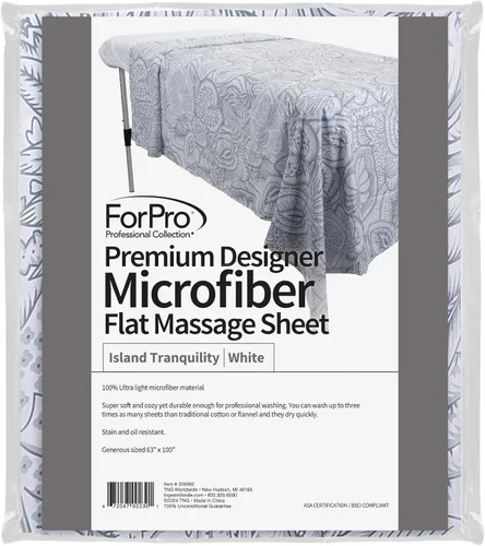 Vista 14 de ForPro Professional Collection Sábana encimera de microfibra de alta calidad para mesas de masaje, ultraligera, resistente a las manchas y a