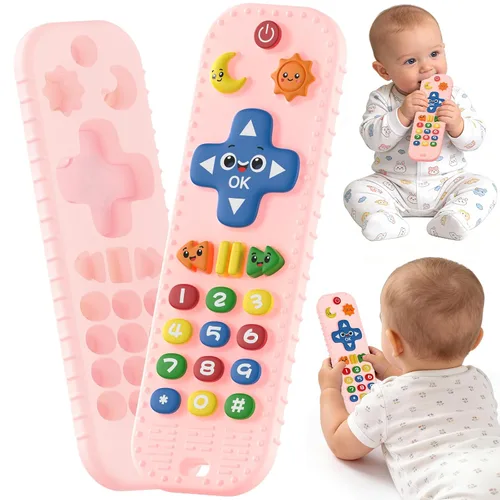 Vista 10 de Mordedor remoto del bebé del silicón de los juguetes de la dentición del Baby Essentials - Juguetes sensoriales para masticar, mordedor para bebé