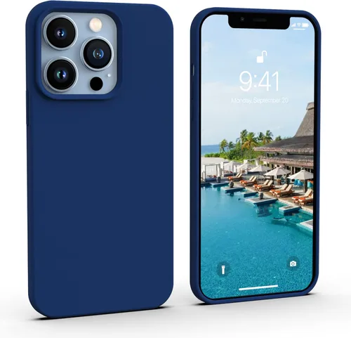 Vista 13 de IceSword Funda compatible con iPhone 13 Pro de 6.1 pies, funda delgada de silicona líquida a prueba de golpes, suave antiarañazos, bonita protección