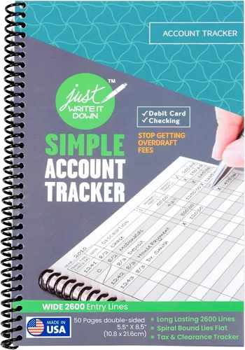 Vista 12 de The Superior Register Cuaderno para el registro de cheques y tarjetas de débito, sencillo cuaderno de control de cuentas y contabilidad financiera