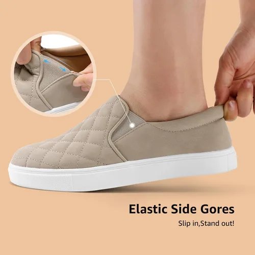 Vista 3 de STQ - Mocasines para mujer de espuma viscoelástica, fáciles de poner, cómodos, zapatos para otoño