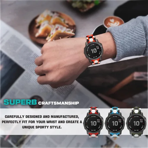 Vista 7 de OVERSTEP Correa de reloj compatible con Fenix 5, correa de ajuste rápido de 0.866 pulgadas para Garmin Fenix 5 Plus/Fenix 6/Fenix 6 Pro/Fenix