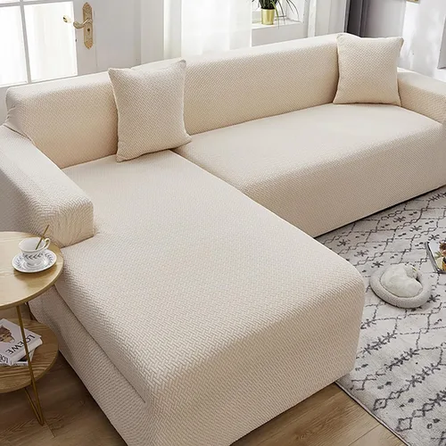 Vista 20 de Fundas elásticas para sofá modular, funda de sofá jacquard en forma de L, gruesa y antideslizante, protector de muebles, funda de sofá adecuada