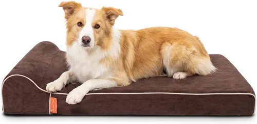 Vista 15 de Laifug Cama ortopédica de espuma viscoelástica para perros con forro duradero a prueba de agua y funda extraíble lavable (grande