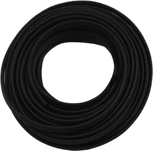Vista 3 de Funda de cable de alambre expandible PET de 30 pies (1/2 pulgada, negro)