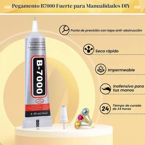 Vista 5 de B7000 - Pegamento con aplicador de diamantes de imitación, pegamento transparente B-7000 con punta de precisión, lápices capacitivos de punteado