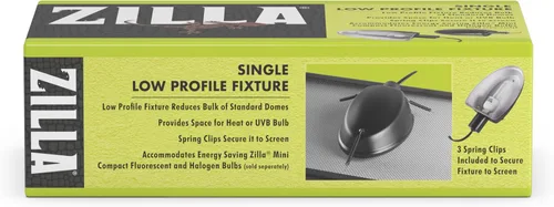 Vista 4 de Zilla Accesorios de terrario de reptiles de perfil bajo individual, negro