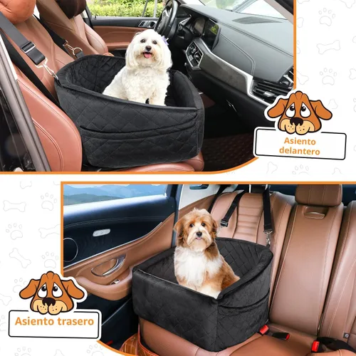 Vista 6 de NEEZUKAR Asiento de automóvil para perros pequeños y medianos, asiento elevador desmontable lavable para perros de menos de 30 libras, asiento