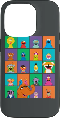 Vista 24 de Funda para iPhone 16 Sesame Street Character Squares
