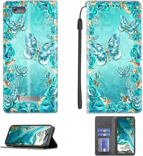 Vista 50 de jioeuinly ATT Motivate 2 - Funda compatible con ATT Motivate 2, funda con soporte abatible y cierre magnético DJS