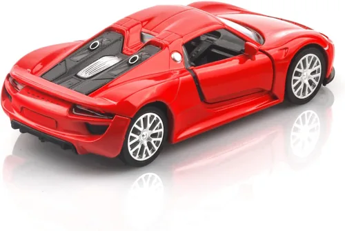 Vista 2 de TOKAXI Modelo Porsche 918 Spyde a escala 1/36, vehículos de tracción hacia atrás, autos de juguete Porsche, regalos de autos para niños y niñas