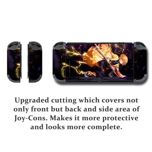 Vista 2 de GilGames Skin Cover Decals for Nintendo Switch, Vinyl Stickers Protector Wrap Full Set Protective Faceplate Console Dock