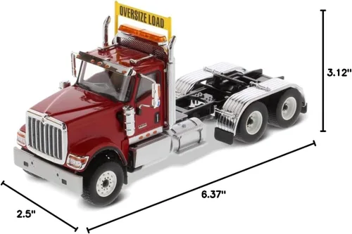 Vista 2 de Diecast Masters Tractor tándem de cabina de día internacional HX520 SFFA escala 1:50 Serie de transporte Modelo rojo 71002