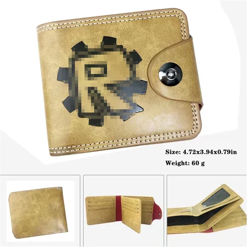 Vista 3 de Cartera de cuero de anime Billetera Bi-Fold de gran capacidad PU carteras de cuero para adolescentes A5 asdfg5