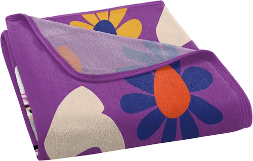 Vista 2 de Northwest Minnie Mouse Micro Raschel - Manta de 46 x 60 pulgadas, flores que caen