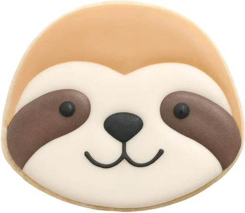 Vista 5 de Cortador de galletas con cara de perezoso con diseño fácil de empujar