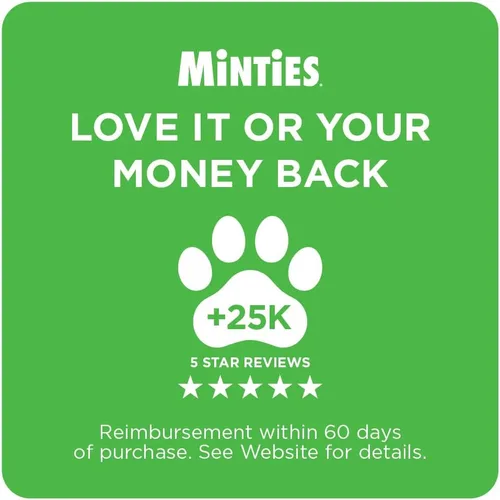 Vista 9 de Minties VetIQ - Golosinas dentales en hueso para perros, masticables dentales para perros medianos a grandes (más de 40 libras), 40