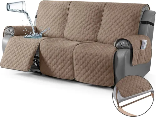 Vista 25 de TAOCOCO - Funda antideslizante para silla reclinable, funda para sofá, funda para silla reclinable pequeña con correas elásticas, protector