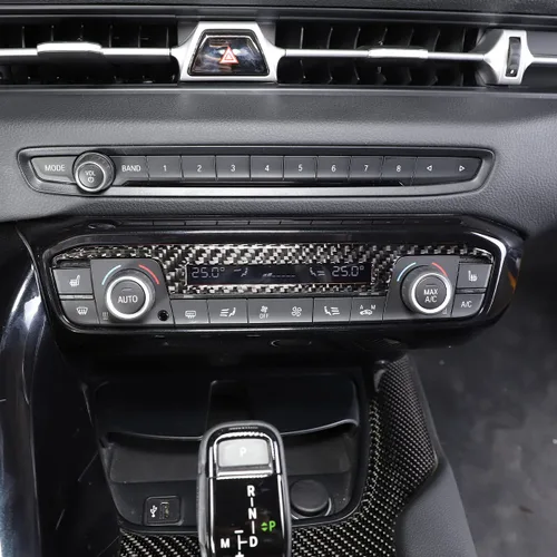 Vista 6 de Marco de panel de interruptor de aire acondicionado de fibra de carbono suave compatible con Toyota Supra GR A90 A91 MK5 2019-2026, consola central