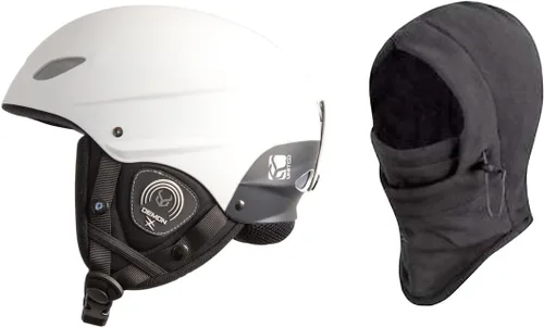 Vista 9 de Demon Phantom Casco con audio Brainteaser y pasamontañas gratis (negro, mediano)