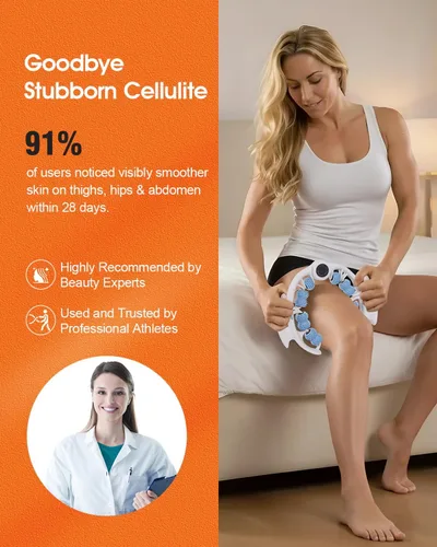 Vista 6 de Herramienta de masaje anticelulítico, removedor ergonómico de celulitis para piernas y brazos con asas desmontables, masajeador de drenaje linfático