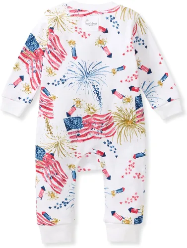 Vista 197 de Burt's Bees Baby - Pijama de una pieza para bebé, mameluco para dormir y jugar, algodón 100% orgánico, cremallera frontal