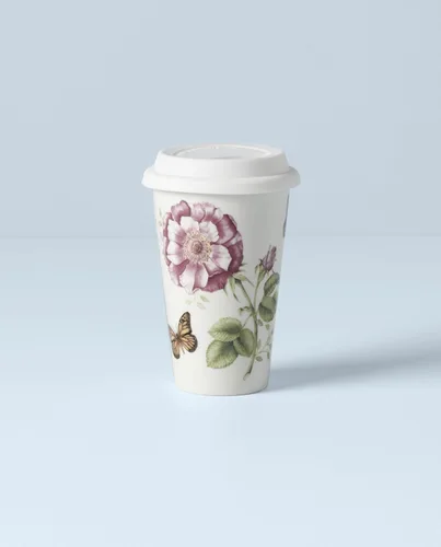 Vista 2 de Lenox 837583 Butterfly Meadow - Taza térmica de viaje, multicolor, 1 unidad (paquete de 1)