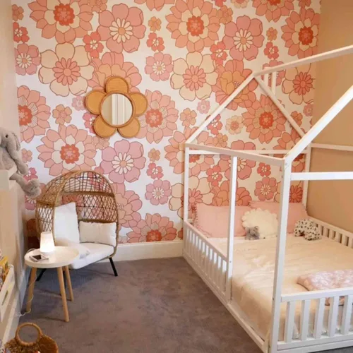 Vista 8 de Cama de casa de tamaño matrimonial para niños pequeños, cama Montessori para niños, marco de cama de tamaño matrimonial con listones