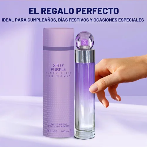 Vista 5 de Perry Ellis 360 Purple de Perry Ellis Eau De Parfum Spray para mujer de 3.4 oz