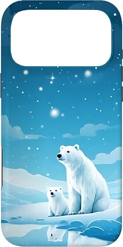 Vista 22 de Polar Bear, Arctic North Pole, Alaska Snow, Cute Polar Bears Case for iPhone 17