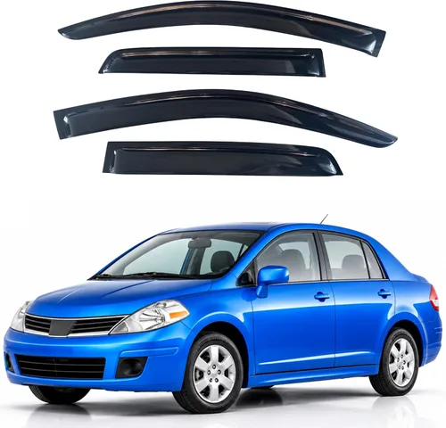 Vista 14 de Visera de ventana IG para Ford Focus Sedán y Hatchback 2012-2018, Protector de ventana lateral para lluvia y viento estilo Mugen, extra duradero