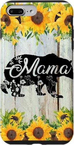 Vista 12 de Mama Bear Rustic Woodgrain Sunflowers Farmhouse Country Mom Case for iPhone 17