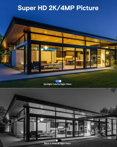 Vista 7 de Cámaras de seguridad solares inalámbricas para exteriores, sistema de 4 4 kits de cámara