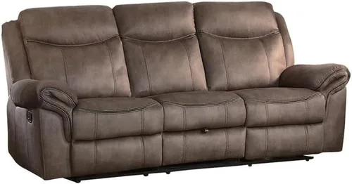 Vista 10 de Pemberly Row Sofá reclinable doble tradicional de piel sintética de 20 pulgadas en gris