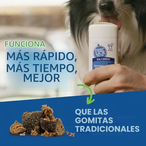 Vista 2 de Twist and Lick Vetality Well Gels 8 en 1 Suplemento para perros, suministro para 60 días