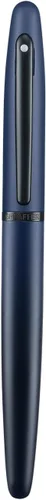Vista 6 de Sheaffer VFM - Pluma estilográfica E9429 azul mate con bordes negros con PVD, punta mediana con convertidor, pluma estilográfica prémium