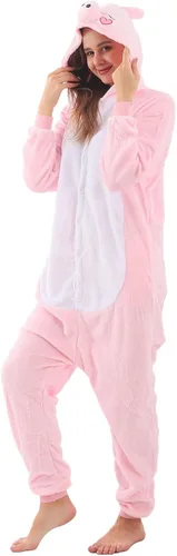 Vista 6 de WAFUNNE Pijamas de animales para adultos, disfraces de una pieza para hombres, mujeres, unisex, adolescentes, rana verde
